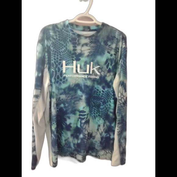 HUK Fishing Men's Long Sleeve Performance Fabric Size Medium - Picture 1 of 8